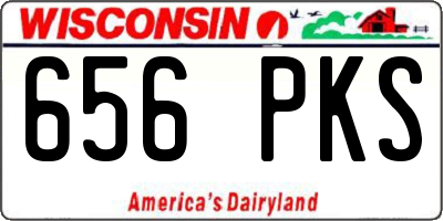 WI license plate 656PKS