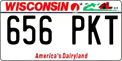 WI license plate 656PKT