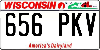 WI license plate 656PKV