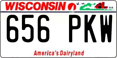 WI license plate 656PKW