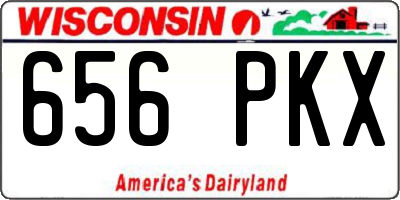 WI license plate 656PKX
