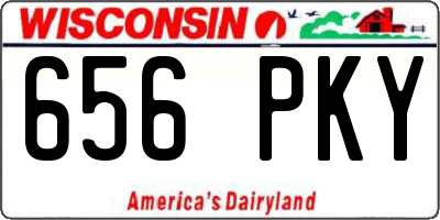 WI license plate 656PKY