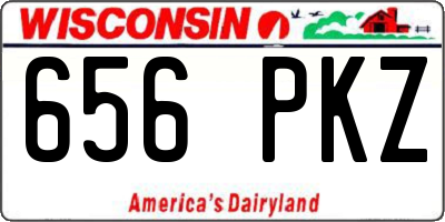 WI license plate 656PKZ
