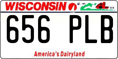 WI license plate 656PLB