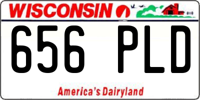 WI license plate 656PLD