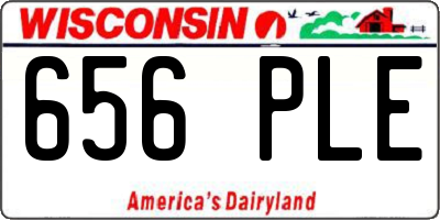 WI license plate 656PLE