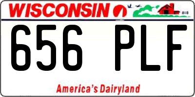 WI license plate 656PLF