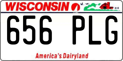 WI license plate 656PLG