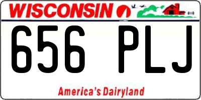 WI license plate 656PLJ