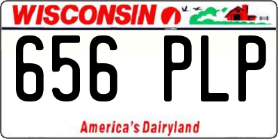 WI license plate 656PLP