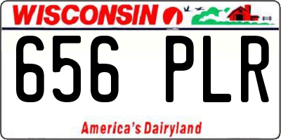WI license plate 656PLR