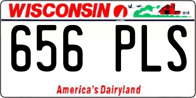 WI license plate 656PLS