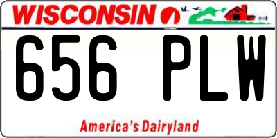 WI license plate 656PLW