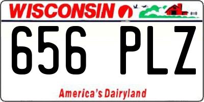 WI license plate 656PLZ