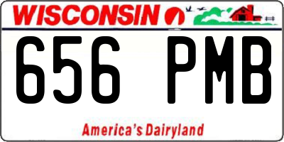 WI license plate 656PMB