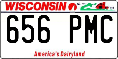 WI license plate 656PMC