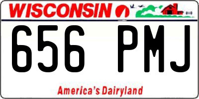 WI license plate 656PMJ