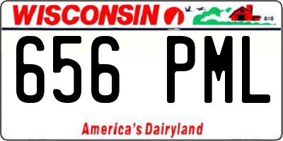WI license plate 656PML