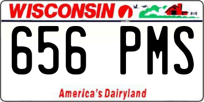 WI license plate 656PMS