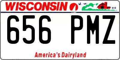 WI license plate 656PMZ