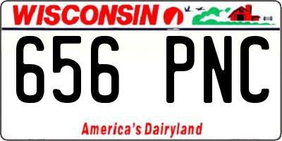 WI license plate 656PNC