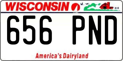WI license plate 656PND
