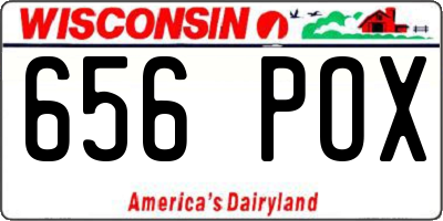 WI license plate 656POX