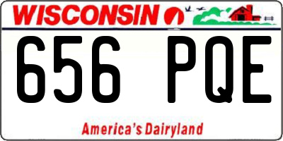 WI license plate 656PQE