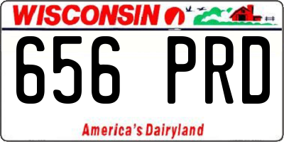 WI license plate 656PRD