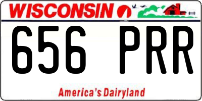 WI license plate 656PRR