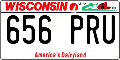 WI license plate 656PRU