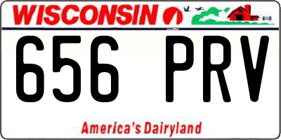 WI license plate 656PRV