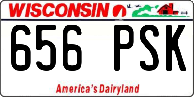 WI license plate 656PSK