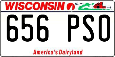 WI license plate 656PSO