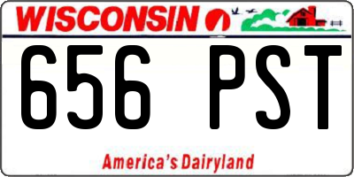 WI license plate 656PST