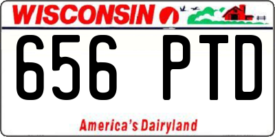 WI license plate 656PTD