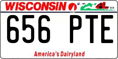 WI license plate 656PTE
