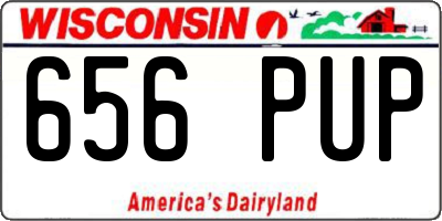 WI license plate 656PUP