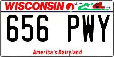 WI license plate 656PWY