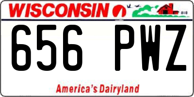WI license plate 656PWZ