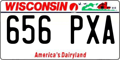 WI license plate 656PXA