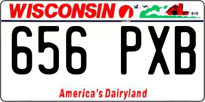 WI license plate 656PXB