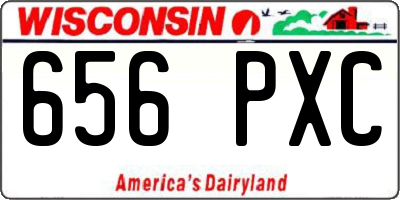 WI license plate 656PXC