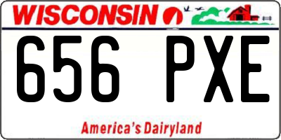 WI license plate 656PXE