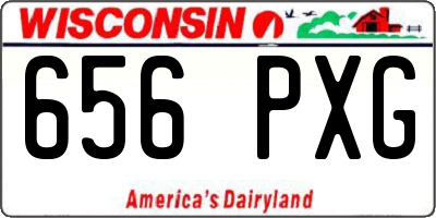 WI license plate 656PXG