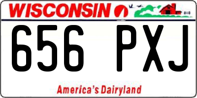WI license plate 656PXJ