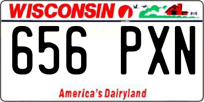 WI license plate 656PXN