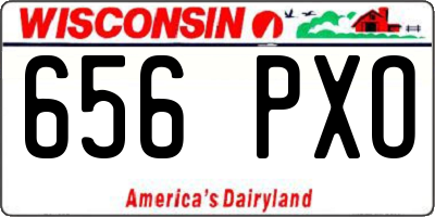 WI license plate 656PXO