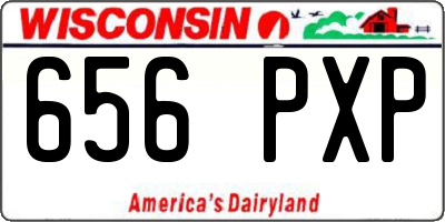 WI license plate 656PXP