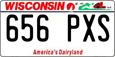 WI license plate 656PXS
